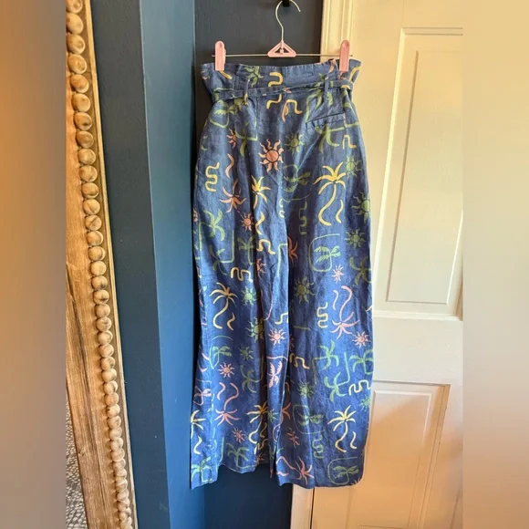 Corey Lynn Calter Multicolor Patterned Wide Leg Pants - Picture 7 of 7